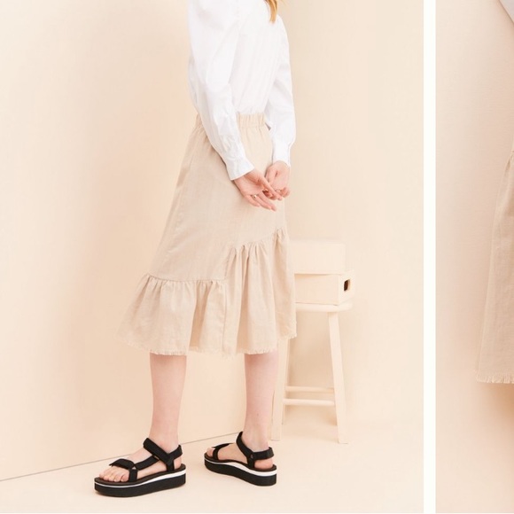 Anthropologie Little Lies Asymmetric Century Skirt - Picture 4 of 10